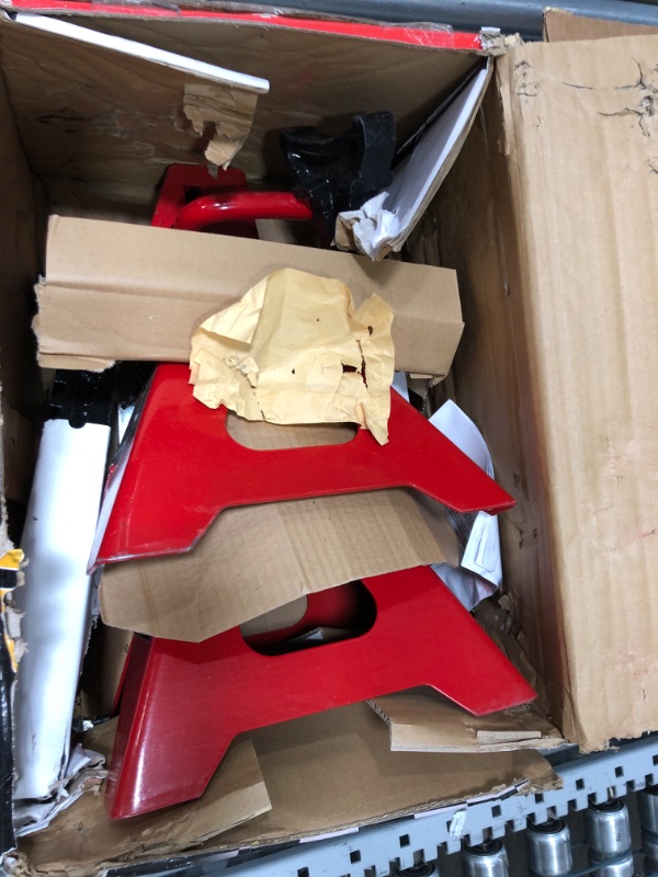 Photo 2 of *** USED IN LIKE NEW CONDITION *** BIG RED T46002A Torin Steel Jack Stands: Double Locking, 6 Ton (12,000 lb) Capacity, Red, 1 Pair Double Locking Red