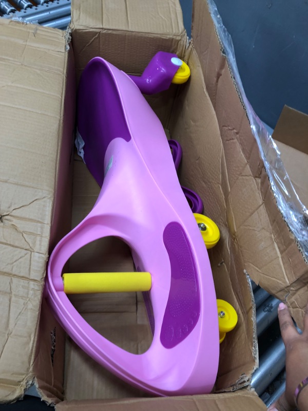Photo 1 of Lil' Rider Wiggle Car Ride On Toy – No Batteries, Gears or Pedals – Twist, Swivel, Go – Outdoor Ride Ons for Kids 3 Years and Up, M370049, Large, Pink
