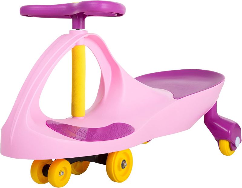 Photo 1 of Lil' Rider Wiggle Car Ride On Toy – No Batteries, Gears or Pedals – Twist, Swivel, Go – Outdoor Ride Ons for Kids 3 Years and Up, M370049, Large, Pink
