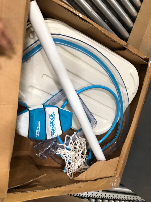 Photo 2 of **MISSING HARDWARE**
Dunn-Rite Clear Shot Swimming Pool Basketball Hoop w/Ball, Base, & 13 Inch Stainless Steel Rim for Adults & Kids, Choose Basketball or Basketball and Volleyball Combo
