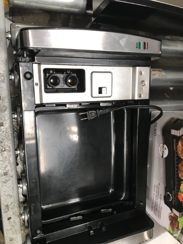 Photo 4 of ***USED***
Hamilton Beach Electric Indoor Searing Grill, 118 sq. in. Surface Serves 6, Stainless Steel 
(GRILL ONLY)