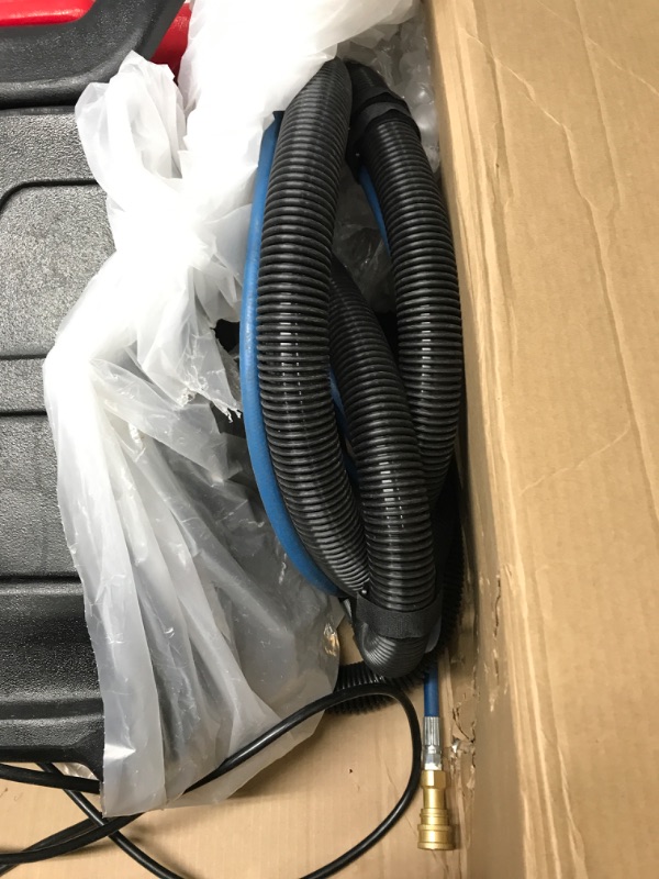 Photo 3 of ***TESTED/ POWERS ON***Adam's Non-Heated Carpet Extractor, Powerful Spot and Upholstery Cleaner, Clear Hand Tool, 15 Foot Hose, Easy Dirt and Spot Removal for Vehicles