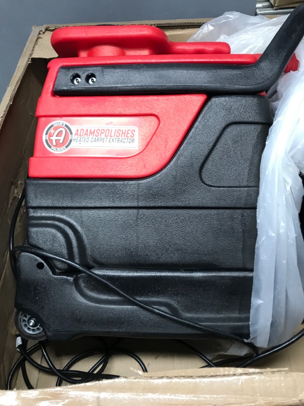 Photo 2 of ***TESTED/ POWERS ON***Adam's Non-Heated Carpet Extractor, Powerful Spot and Upholstery Cleaner, Clear Hand Tool, 15 Foot Hose, Easy Dirt and Spot Removal for Vehicles