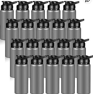 Photo 1 of 20 Pack Aluminum Water Bottles 20 Oz Metal Sports Bottles with Snap Lids Portable Bike Water Bottle Reusable Travel Bottles with Handle Bulk Pack for Gym Hiking Sports Camping Fishing
