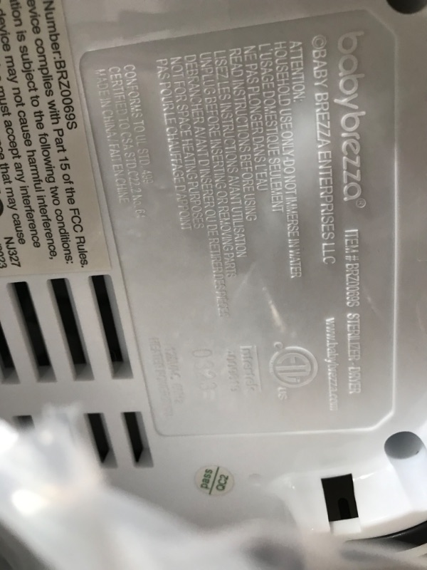 Photo 1 of Baby Brezza Baby Bottle Sterilizer and Dryer Advanced – Electric Steam Sterilization Machine – Universal Sterilizing for All Bottles: Plastic + Glass + Pacifiers + Breast Pump Parts - HEPA Filtration