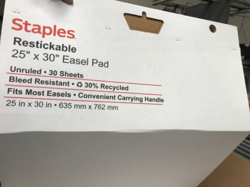 Photo 1 of ( TWO PACK ) Staples Stickies Easel Pads, 25" x 30", White, 30 Sheets/Pad, 2 Pads/Carton (23447)
