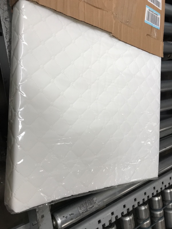 Photo 2 of Dream On Me Universal Cradle Mattress | Waterproof | 2” Fiber Core | Cradle Mattress | Greenguard Gold Certified | 36" x 18" White Check Vinyl Cover