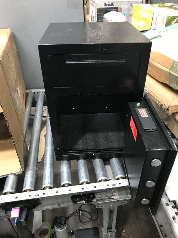 Photo 2 of 2.3 CUB Drop Safe with Drop Slot, Digital Depository Safe with Anti-Fishing Design and Mute Mode, Large Cash Drop Safe for Business, Security Money Safe Box for Deposit Slips Report Expense Envelope