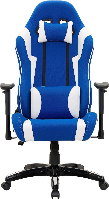 Photo 1 of Color and Pattern are Different than Actual Item****CorLiving Gaming Chair, Blue/White


