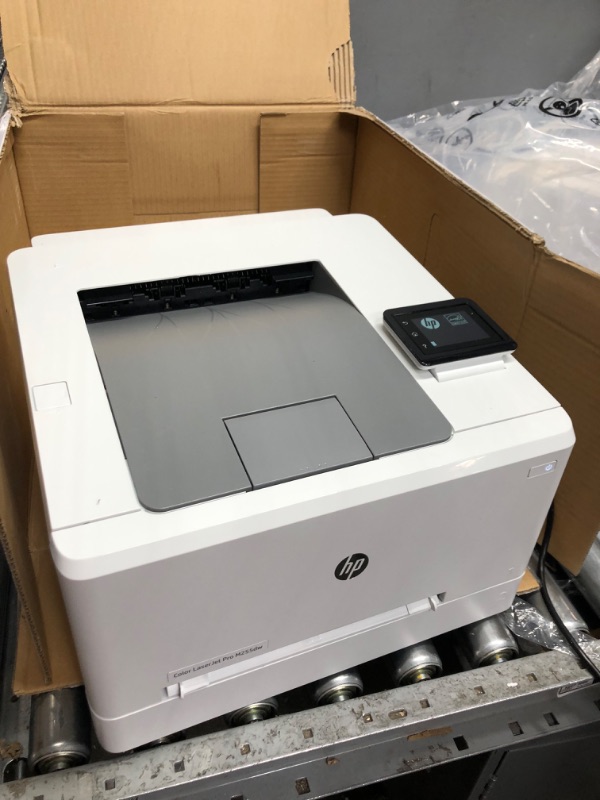Photo 1 of HP Color LaserJet Pro M255dw Wireless Laser Printer, Remote Mobile Print, Duplex Printing, Works with Alexa (7KW64A), White

