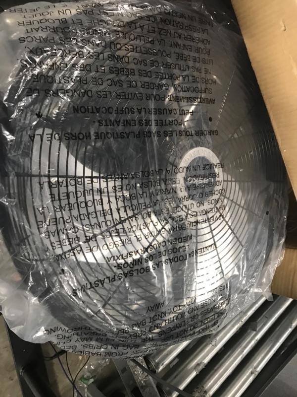 Photo 1 of **ONLY THE LEFT FAN**  Lasko 20" High Velocity Quick Mount, Easily Converts from a Floor Wall Fan, 7 x 22 x 22 inches, Black & U12104 High Velocity Pro Pivoting Utility Fan for Cooling, 12.2 x 9.6 x 12.3 inches, Black Fan + Fan, Black