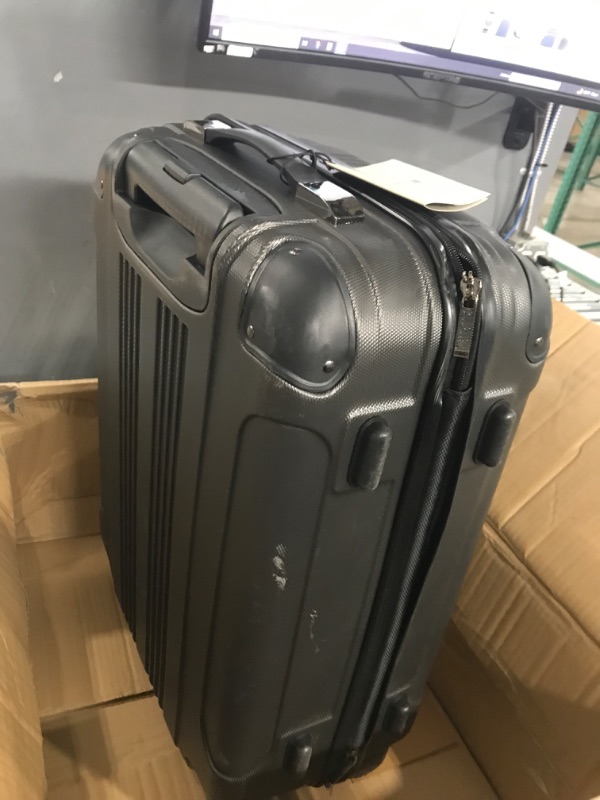 Photo 3 of *SLIGHT WEAR FROM USE*  Kenneth Cole Reaction Out Of Bounds 24" Hardside 4-Wheel Spinner Lightweight Checked Luggage, Charcoal Charcoal 24-Inch Checked