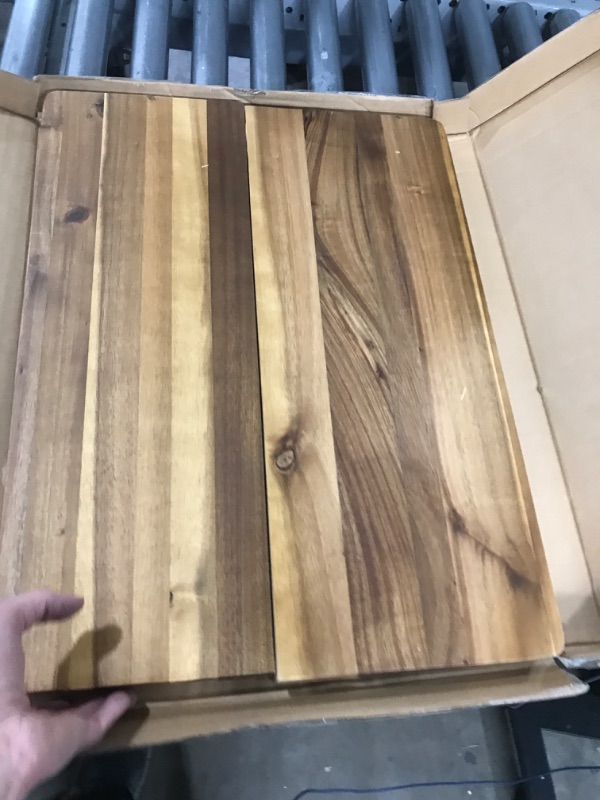 Photo 2 of *BROKEN IN HALF*  Thirteen Chefs Cutting Boards - Large, Lightweight, 24 x 18 Inch Acacia Wood Chopping Board for Plating, Appetizers, Charcuterie and Kitchen Prep - Portable Cooking Accessories 24" x 18"