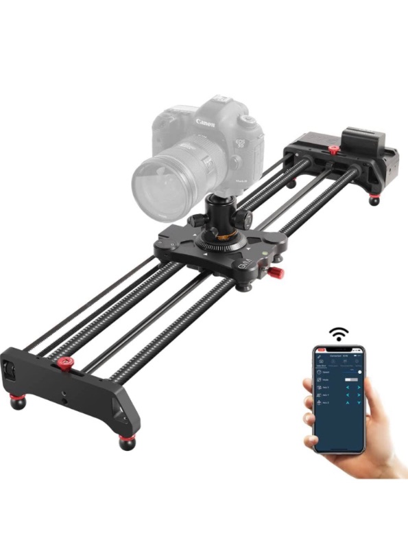 Photo 1 of VM SLIDER-80 Wireless Professional Carbon Fiber Motorized Camera Slider, Support Video Mode, Time-Lapse Photography, Horizontal, Tracking and 120° Panoramic Shooting