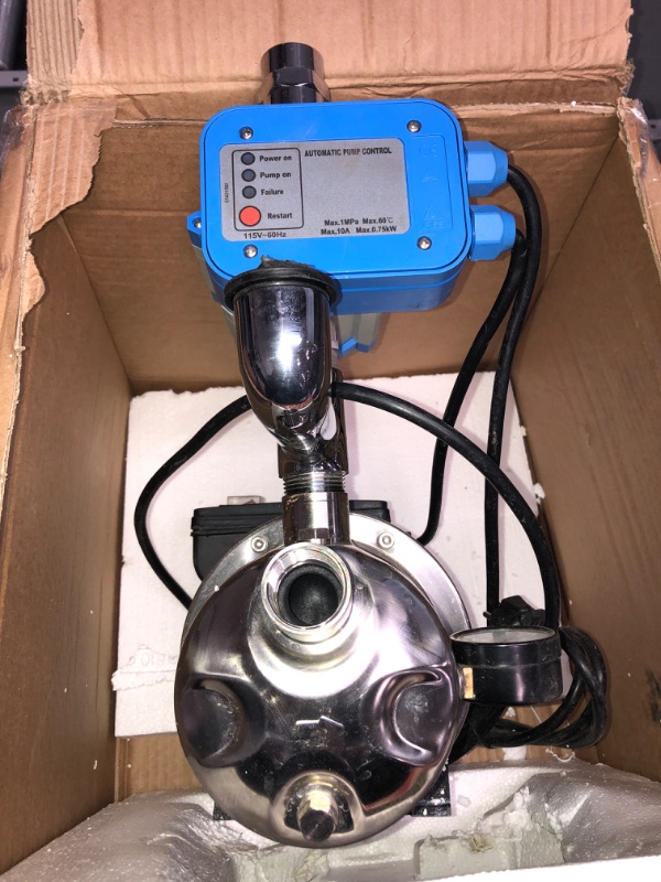 Photo 1 of (PARTS ONLY)Burcam Pumps 16 GPM 3/4 HP Stainless Steel Shallow Well Dual App. Pump (Booster & Tankless Jet Pump)