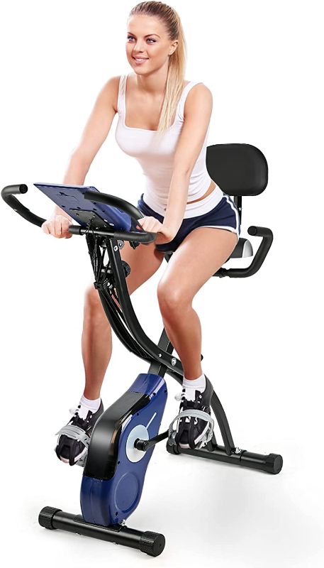 Photo 1 of 
Foldable Exercise Bike,Indoor Cycling Bike Upright Stationary Bike 8 Level Resistance Magnetic Exercise Bike with Resistance Bands for Arm & Leg,LCD...