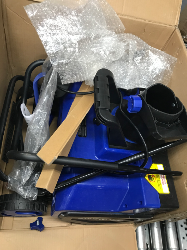 Photo 3 of **PARTS ONLY BLADE IS BROKEN**
Snow Joe SJ627E 22" Electric Snow Thrower with Dual LED Lights - 15-Amp - Black/Blue