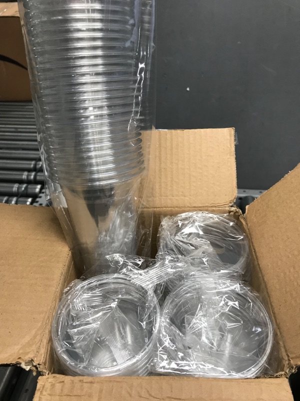 Photo 2 of [200 Pack -10 oz ] Clear Plastic Cups, PET Disposable Drinking Cups, Wine Party Cups, Perfect for Birthday Parties, Weddings, Christmas Day 200 cups - 10 oz