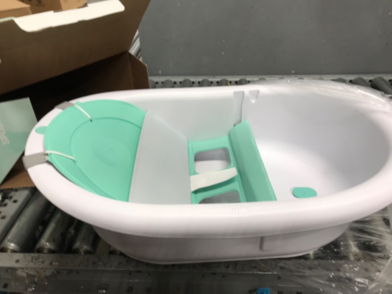 Photo 2 of 4-in-1 Grow-with-Me Bath Tub by Frida Baby Transforms Infant Bathtub to Toddler Bath Seat with Backrest for Assisted Sitting in Tub