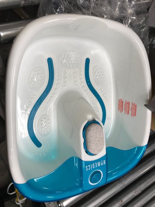 Photo 1 of HoMedics Bubble Mate Foot Spa, Toe Touch Controlled Foot Bath with Invigorating Bubbles and Splash Proof, Raised Massage nodes and Removable Pumice Stone