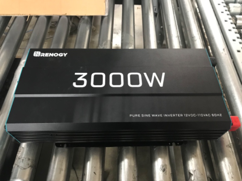 Photo 2 of Renogy 3000W Pure Sine Wave Inverter 12V DC to 120V AC Converter for Home, RV, Truck, Off-Grid Solar Power Inverter with Built-in 5V/2.1A USB, AC Hardwire Port, Remote Controller
