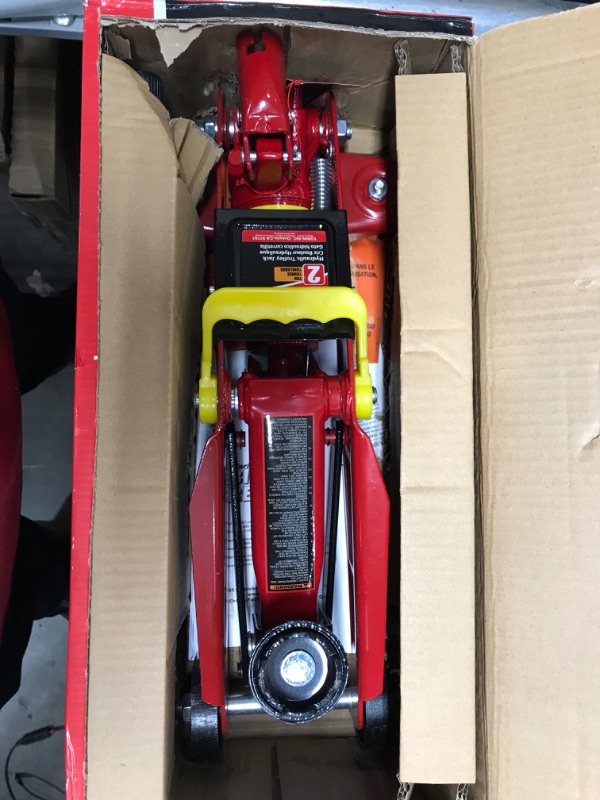 Photo 2 of BIG RED T82002-BR Torin Hydraulic Trolley Service/Floor Jack, 2 Ton (4,000 lb) Capacity, Red