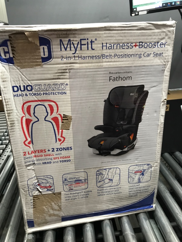 Photo 1 of Chicco MyFit Harness + Booster Car Seat, Fathom