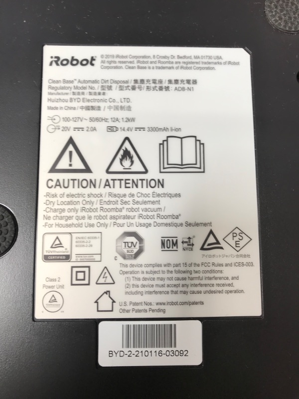 Photo 3 of iRobot® Authentic Replacement Parts Clean Base® Automatic Dirt Disposal, Compatible with Roomba® s Series Robot Vacuums Only
