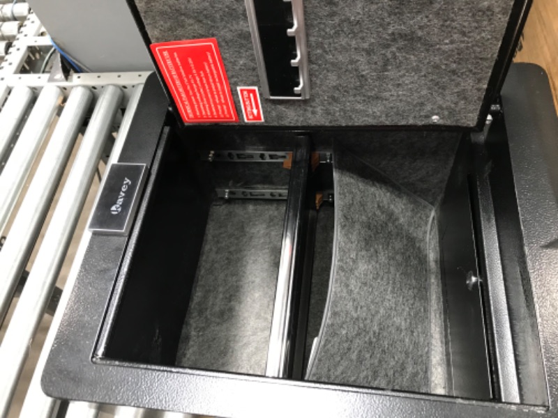 Photo 1 of Kavey 2.0 Cubic Home Safe, Safe Box with Digital Touch Screen Keypad and Upgraded Hidden Compartment, Money Safe with Dual Warning Alarm and LED Light, Removable Shelf, Safe for Home Hotel Office