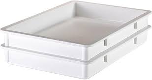 Photo 1 of *2 ONLY*
LIKE NEW Cambro Polypropylene Pizza Dough Boxes, 3" Deep,  White DB18263P-148 **18" X 26"**
