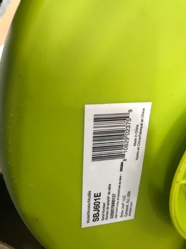 Photo 1 of Sun Joe SBJ601E 10 Amp 215 Max MPH All-Purpose 2-Speed Electric Blower, Green Leaf Blower Green Up to 215MPH