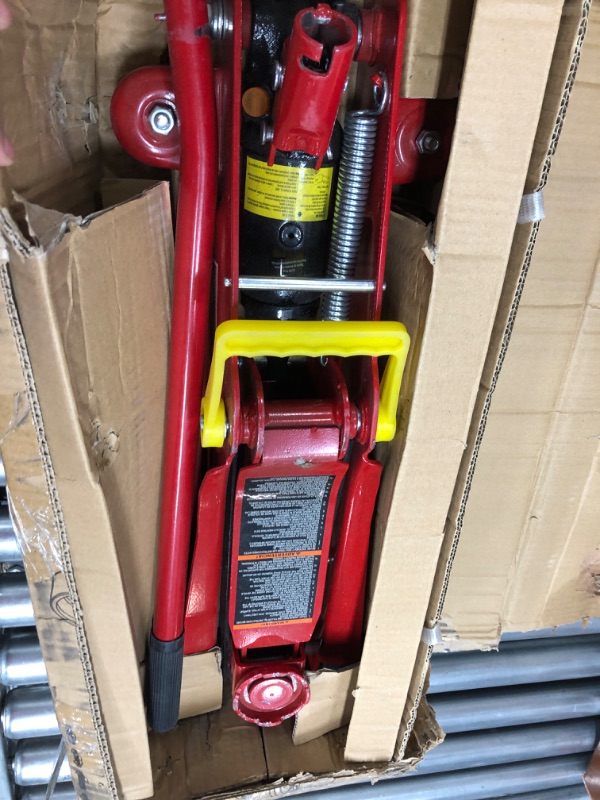 Photo 2 of BIG RED TAM825051 Torin Hydraulic Low Profile Trolley Service/Floor Jack with Single Piston Quick Lift Pump, 2.5 Ton (5,000 lb) Capacity, Red