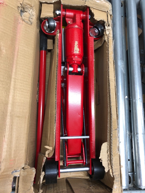 Photo 2 of BIG RED T825051 Torin Hydraulic Low Profile Trolley Service/Floor Jack with Single Piston Quick Lift Pump, 2.5 Ton (5,000 lb) Capacity, Red