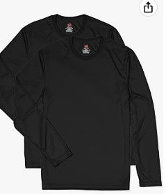 Photo 1 of 4 3XL Hanes Long Sleeves Shirts/ Black