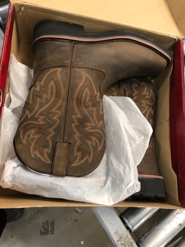 Photo 2 of **NEW**  Wolverine Men's Rancher 10" Square Toe Steel Toe Work Boot 10.5 X-Wide Dk Brown/Rust