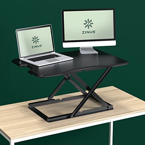 Photo 1 of Zinus Tina Smart Adjust Standing Desk / Adjustable Height Desktop Workstation / 32" x 22" / Black
