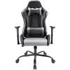 Photo 1 of Black / Gray Faux Leather Gaming Chair Ergonomic Office Chair High Back Reclining Adjustable Armrests Comfortable Pillow
