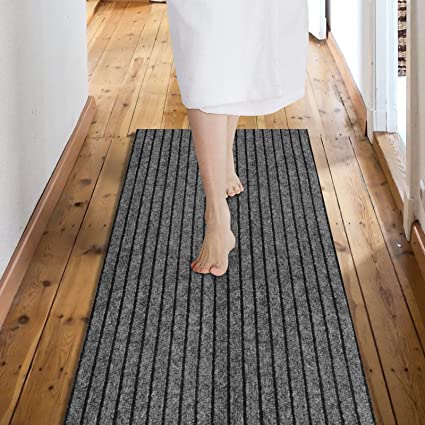 Photo 1 of *NOT exact stock photo, use for reference*
31" x 86" Non-Slip Area Rug Runner, Grey