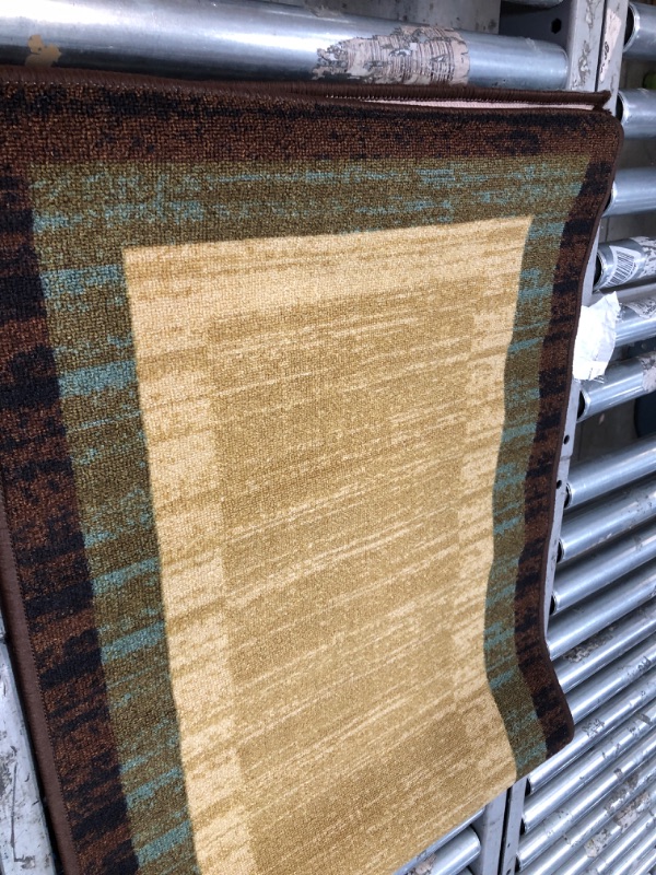 Photo 1 of 22x60 inch Runner Area Rug Brown / Green 