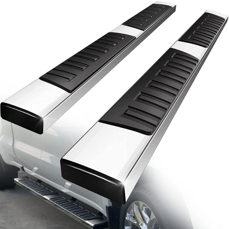 Photo 1 of ***DAMAGED***YITAMOTOR 6 inch Running Boards Compatible with 2007-2018 Chevy Silverado/GMC Sierra 1500 Extended/Double Cab, 2007-2019 Silverado/Sierra 2500HD 3500HD Side Step Nerf Bars (Inc. 19 1500 LD/Limited) Chrome-6in Stainless Steel