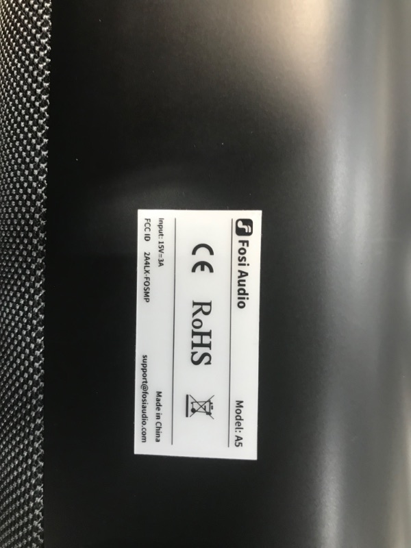 Photo 1 of Fosi Audio A5 Soundbar, 60W Speakers for Desktop Computer, TV, Projector, 18 Inch Sound Bar with 4 EQ Modes, HDMI ARC/Wireless Bluetooth/Optical/Aux/USB Connection, Wall Mount Gray