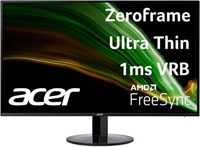 Photo 1 of DAMAGED FRAME CORNER**Acer SB271 bi 27.0" Full HD (1920 x 1080) IPS Zero Frame Home Office Monitor | AMD FreeSync Technology | Ultra-Thin Stylish Design Vision Care | Low Blue Light | Tilt | HDMI & VGA Ports
