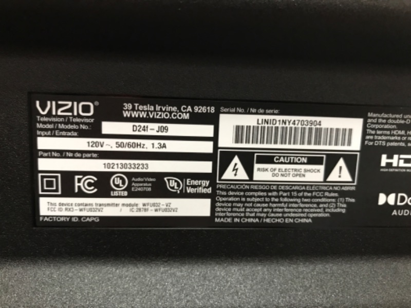Photo 1 of VIZIO 24-inch D-Series Full HD 1080p Smart TV 