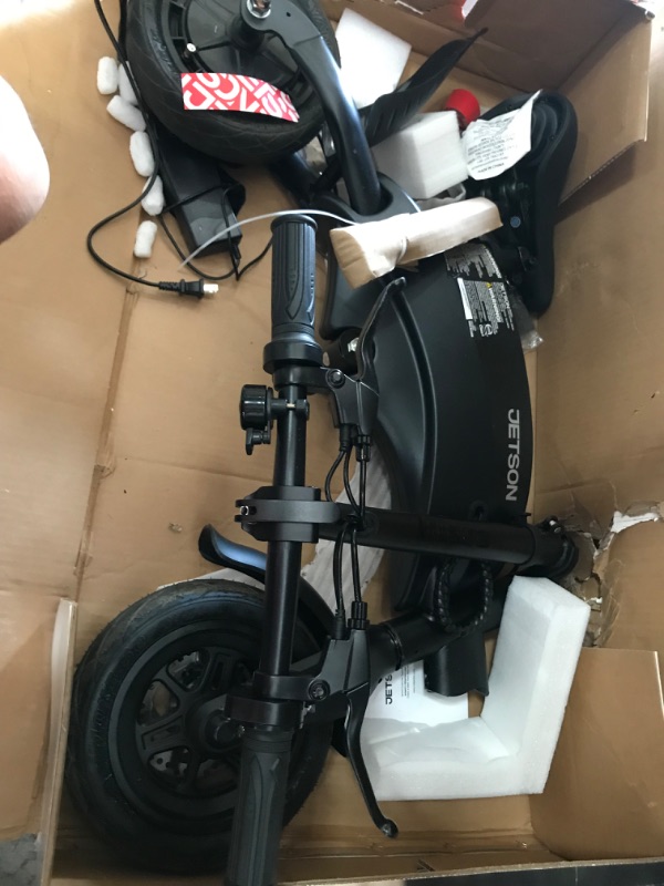 Photo 7 of (PARTS ONLY)Jetson LX10 Folding Electric Bike, Includes Easy Folding Mechanism,250 Watt Motor, Top Speed of 15.5 mph, Twist Throttle,10" Wheels Onyx