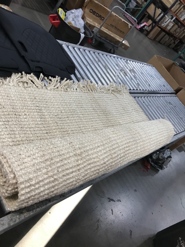 Photo 1 of nuLOOM Daniela Farmhouse Chunky Jute Area Rug, 5' x 7' 6", Off-white 