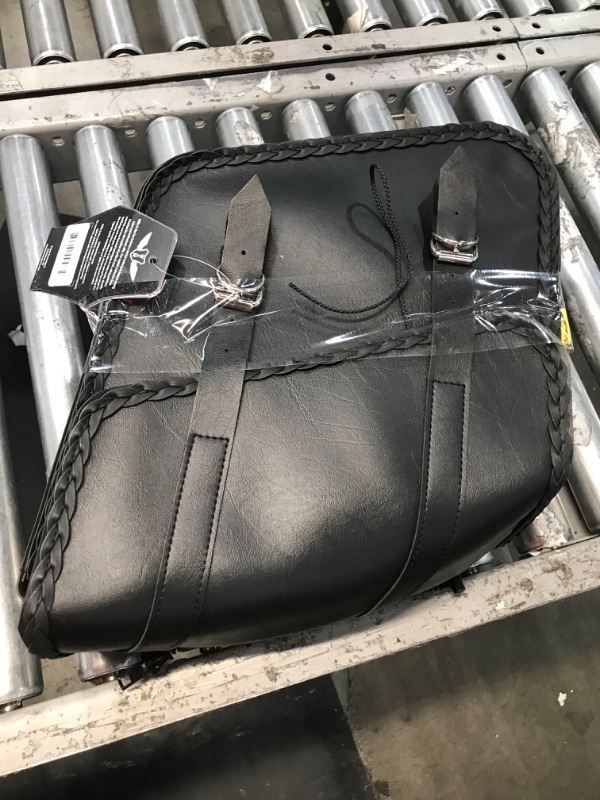 Photo 1 of Dowco Willie & Max 58701-20 Braided Series: Synthetic Leather Standard Slant Motorcycle Saddlebag Set, Black, Universal Fit, 15 Liter Each/30 Liter Total Capacity