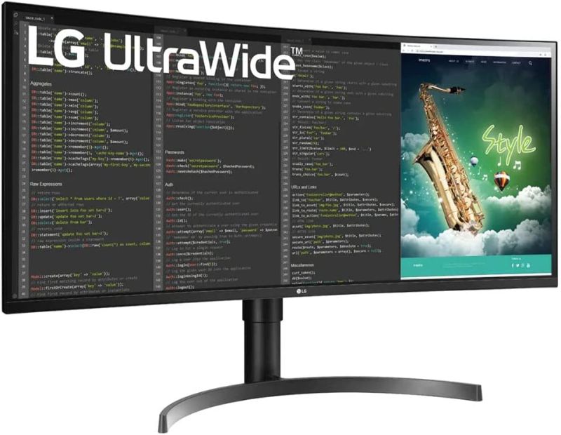 Photo 1 of LG 35” 35BN75CN-B VA HDR QHD UltraWide™ Curved Monitor (3440x1440) with 100Hz Refresh Rate, 5ms(GTG), USB Type-C™, AMD FreeSync™, Dynamic Action Sync, Black Stabilizer, MaxxAudio® & Ergonomic Design
