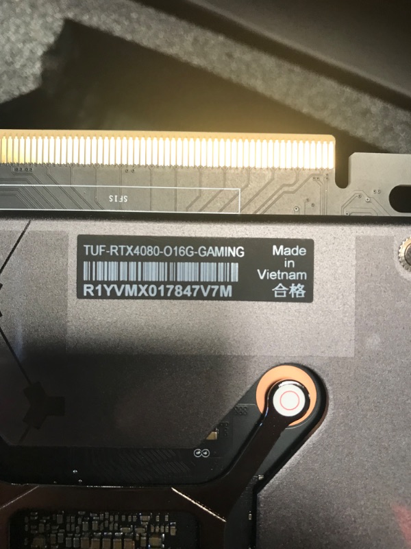 Photo 1 of ASUS TUF Gaming GeForce RTX® 4080 OC Edition Graphics Card (PCIe 4.0, 16GB GDDR6X, HDMI 2.1a, DisplayPort 1.4a)
