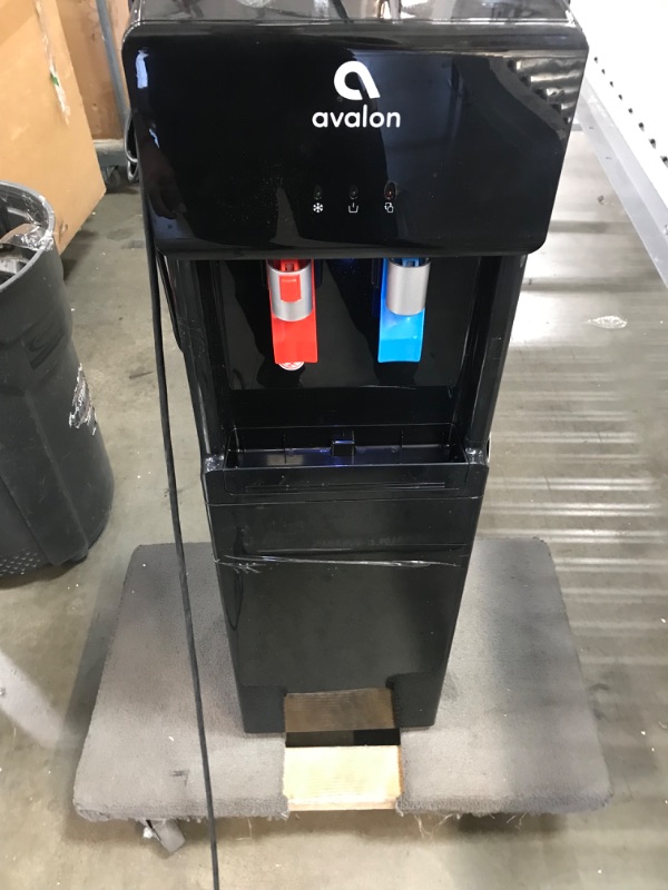 Photo 8 of **** used **** *** TESTED POWERED ON ***  Avalon A6BLWTRCLRBLK Touchless Bottom Loading Cooler Dispenser-Hot & Cold Water, Child Safety Lock, Innovative Slim Design, Holds 3 or 5 Gallon Bottles-UL/Energy Star Approved-Black Black Dispenser