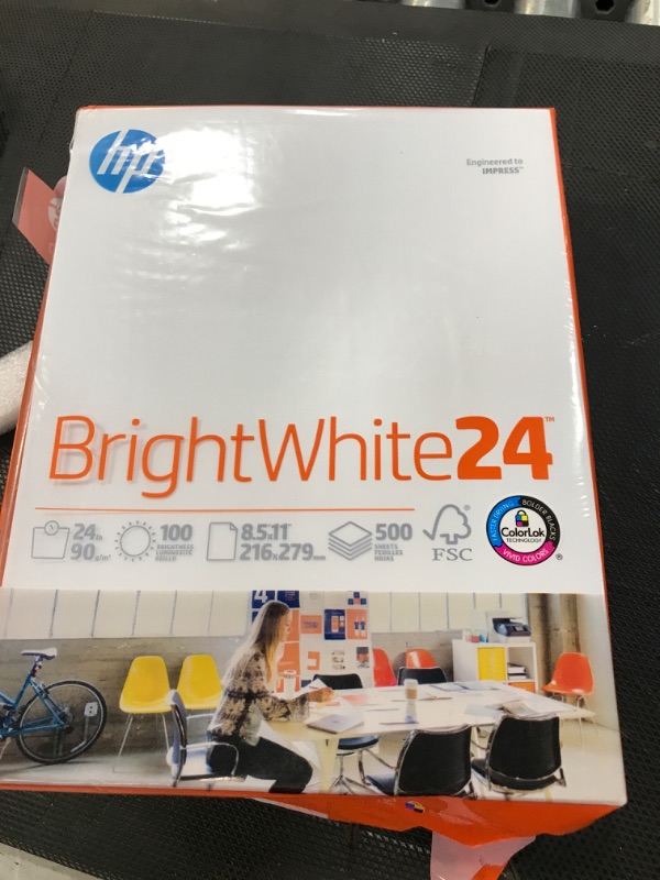 Photo 2 of HP Printer Paper | 8.5 x 11 Paper | BrightWhite 24 lb |1 Ream - 500 Sheets| 100 Bright | Made in USA - FSC Certified | 203000R 1 Ream | 500 Sheets Letter (8.5 x 11)